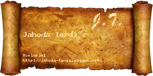 Jahoda Teréz névjegykártya